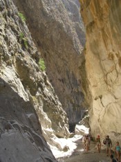 Saklikent Gorge spectaclar gorge split in two by an earthquake
